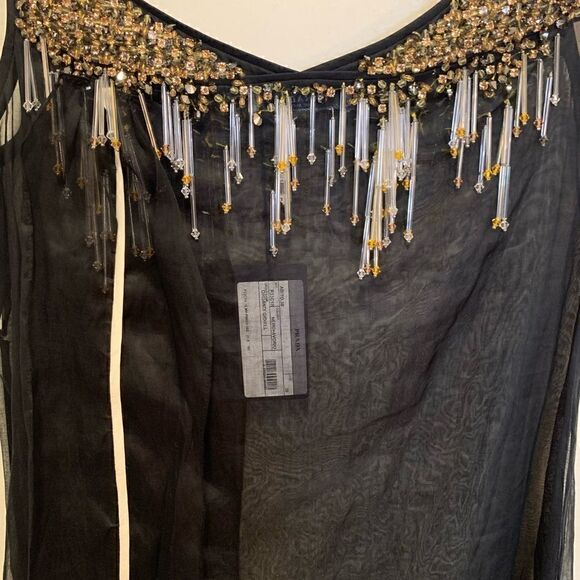 PRADA Crystal&Bead Embellished Sheer Black Dress - Picture 15 of 15